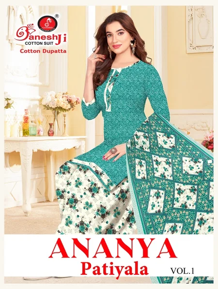 Ananya Patiyala Vol 1 By Ganeshji Soft Cotton Punjabi Dress Material Exporters In India